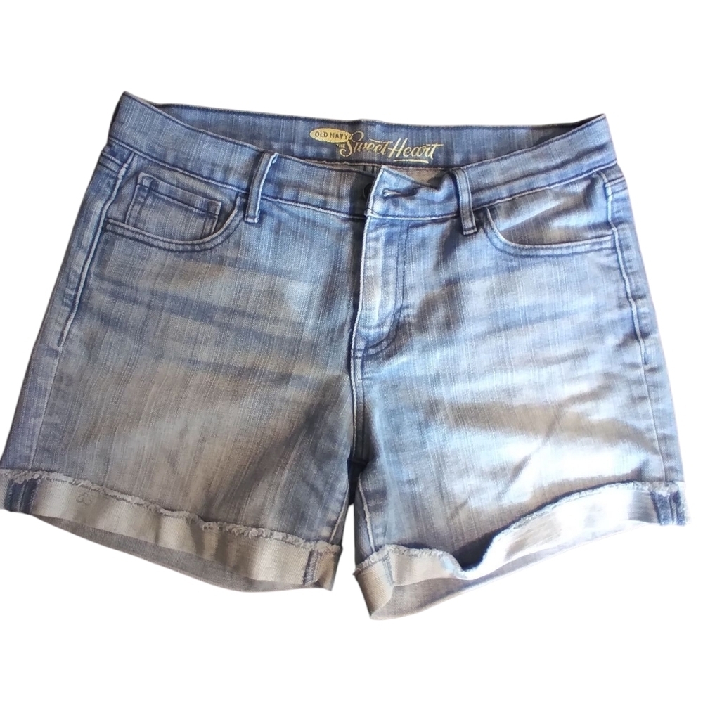 Old Navy Sweetheart Women's Blue Denim Shorts Size 6. Beachy Vacation Cookout